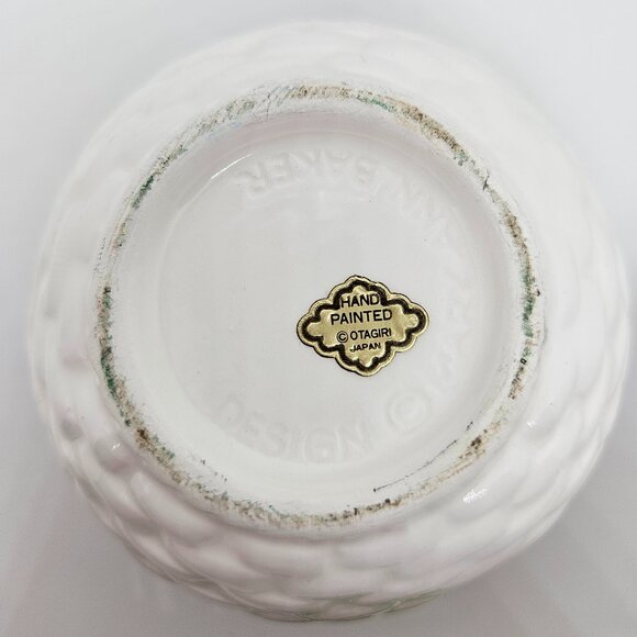 Otagiri Mary Ann Baker Hand Painted Spring Flowers Ceramic Sugar Bowl /Jelly Jar - Picture 7 of 7